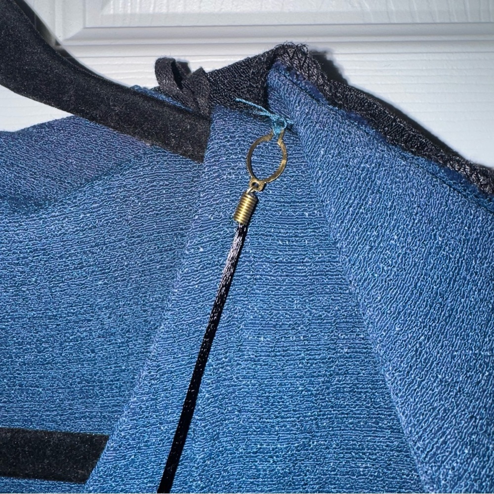 RM Richards Karen Kwong Blue Layered Cardigan Top Necklace Womens Size 18 - Picture 3 of 5